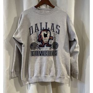 Vintage Dallas Cowboys Looney‎ Tunes Sweatshirt Size Large NFL 1993